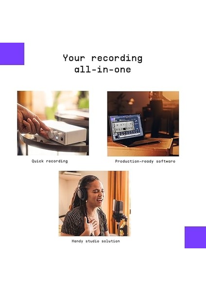 Minifuse Recording Pack Kayıt Paketi Beyaz modelleri
