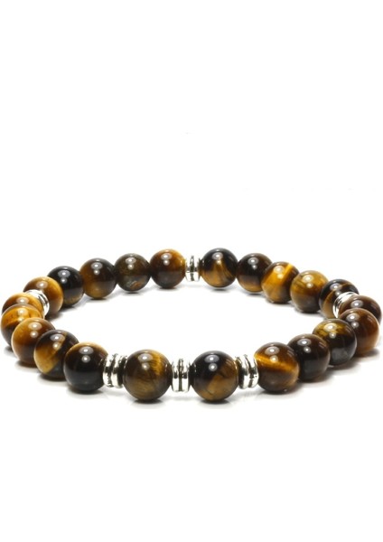 Kaplan Gözü Doğal Taş Erkek Bileklik