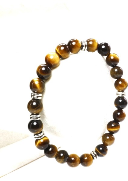 Kaplan Gözü Doğal Taş Erkek Bileklik modelleri