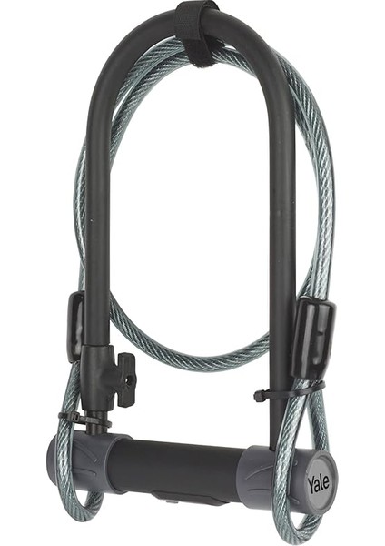 YUL2C/13/230/1 Yüksek Güvenlikli Kablolu U Bisiklet Kilidi, Siyah/gri fiyatları