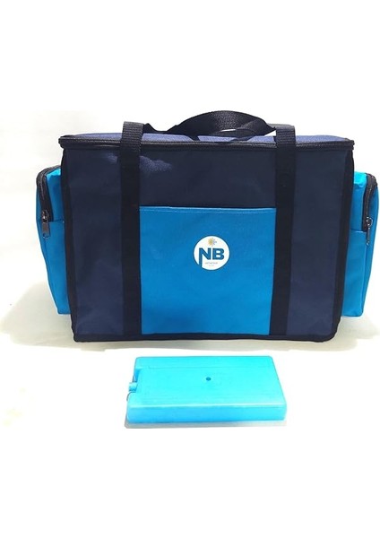 Yalıtımlı Piknik Soğutucu Çanta, Yan Cepli, Taşıma Askılı, Orta Boy, (Lacivert-Mavi) fiyatları