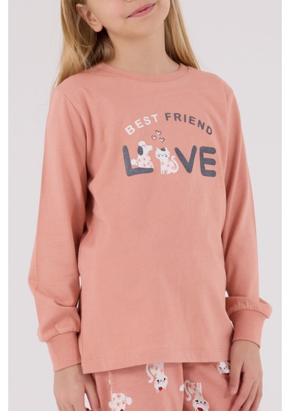 Kız Çocuk Pembe Pijama Takımı fırsatları