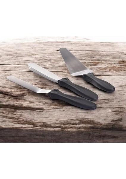 Paslanmaz Çelik Kaymaz Saplı 3'lü Spatula Seti fiyatları