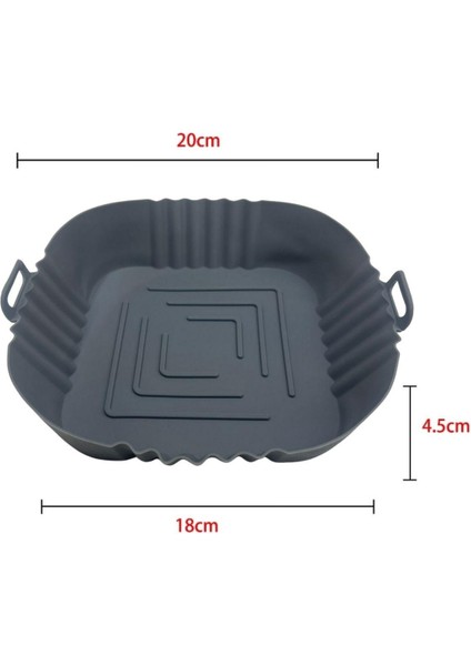 Fritöz Airfryer ve Fırın Silikon Pişirme Matı 20 cm Kare fiyatları