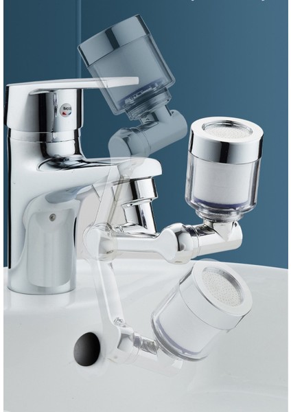 Filtreli Kireç Hapsedici Robotik Kol Musluk Başlığı - Mutfak Banyo Musluk Uzatma Aparatı Ucu fırsatları