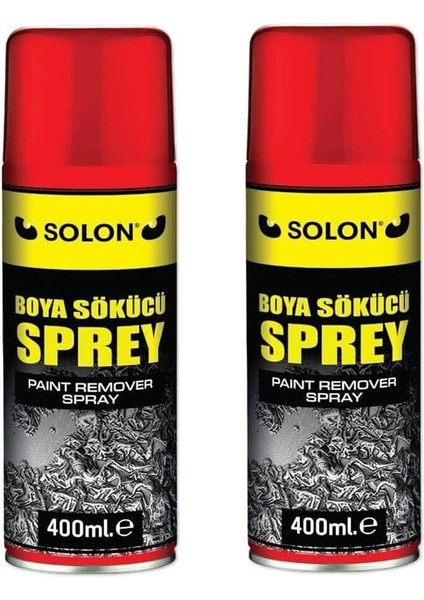 2 Adet Çok Güçlü Boya, Vernik ve Leke Sökücü Sprey 400 Ml.