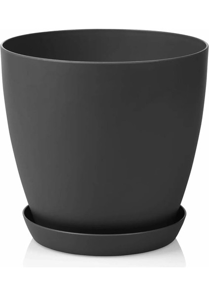 Home Dekoratif Begonya Saksı 12 Litre Siyah Modern Begonya Yuvarlak Saksı Siyah Siyah fiyatları