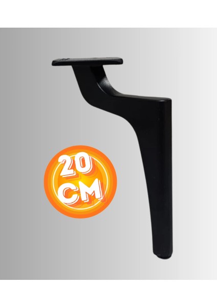20 cm Metal Zirve Ayak Koltuk Ayağı Mobilya Ayağı Ünite Ayağı Konsol Ayağı Puf Berjer Ayağı