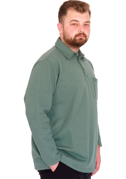 Mode Xl Büyük Beden Tshirt Polo U.kol Cepli 22446 Çağla modelleri