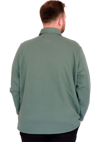 Mode Xl Büyük Beden Tshirt Polo U.kol Cepli 22446 Çağla fırsatları