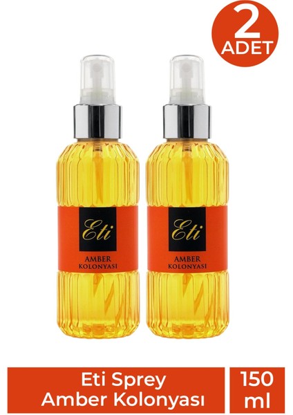 Asfstore Eti Sprey Amber Kolonyası 150 ml 2 Adet