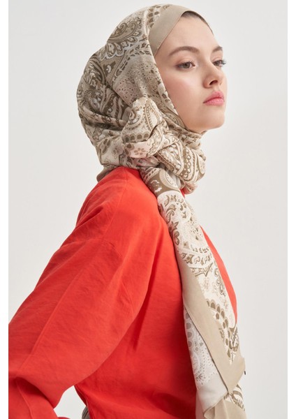 Rosella Krem Nilla Pamuklu Şal