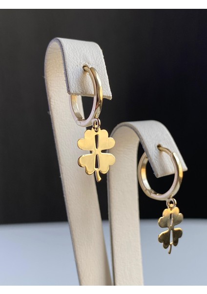 14 Ayar Altın Sallantılı Kalp Küpe