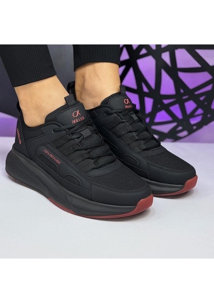 Unisex Fuspetli Su Geçirmez Spor Ayakkabı - Siyah Kırmızı modelleri