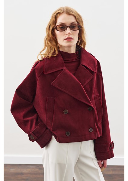 Süet Trenç Ceket Bordo fiyatları