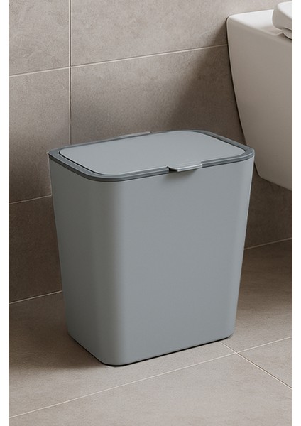 Flip Çöp Kovası 6 Litre Gri