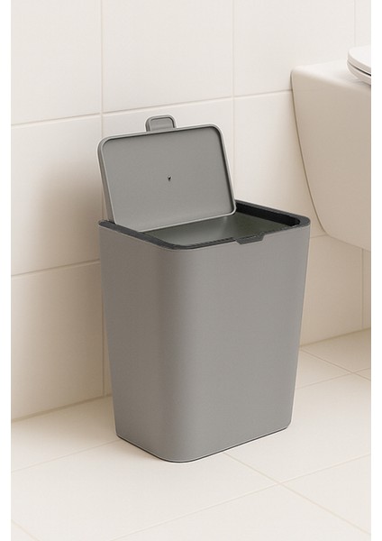 Flip Çöp Kovası 6 Litre Gri modelleri
