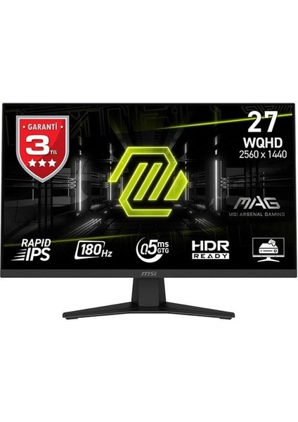 Msı 27" Rapıd IPS Mag 274QF 0.5ms 180HZ Hdmı-Dp Gamıng Monitör 2560X1440