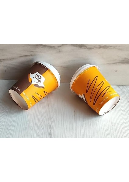 8 Oz Kapaklı Karton Bardak 100 Adet Bardak+ 100 Adet Kapak fırsatları
