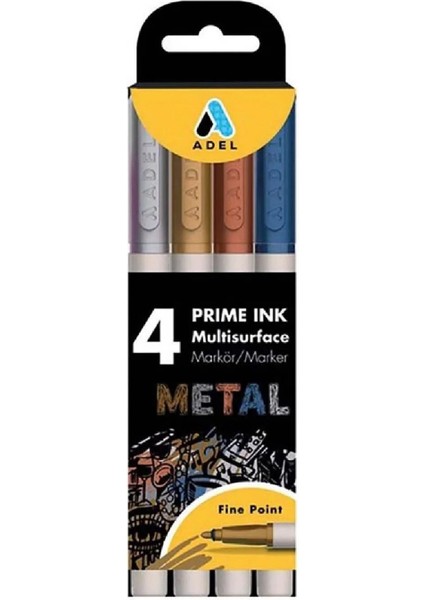 Prime Ink Multisurface Metalik Marker 4 Lü