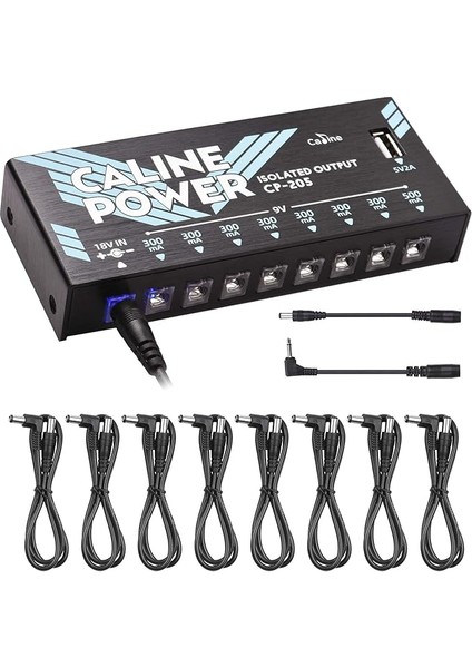 Gitar Efekt Güç Kaynağı Güç Kablosu ile 9V Efekt Pedalı Için 8 Izole Çıkış