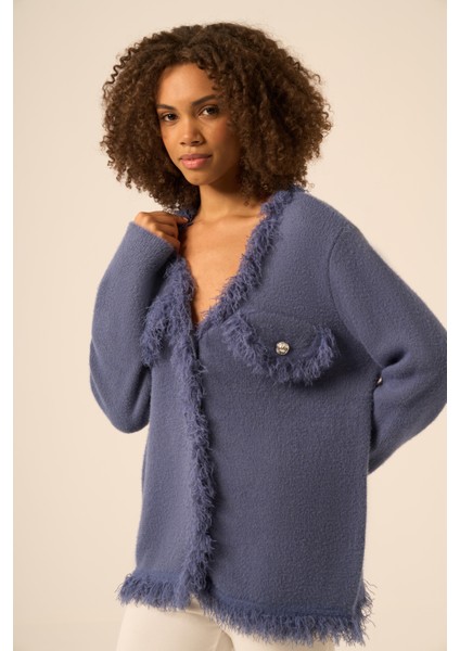 Püskül Detaylı Hırka Indigo 25198 modelleri