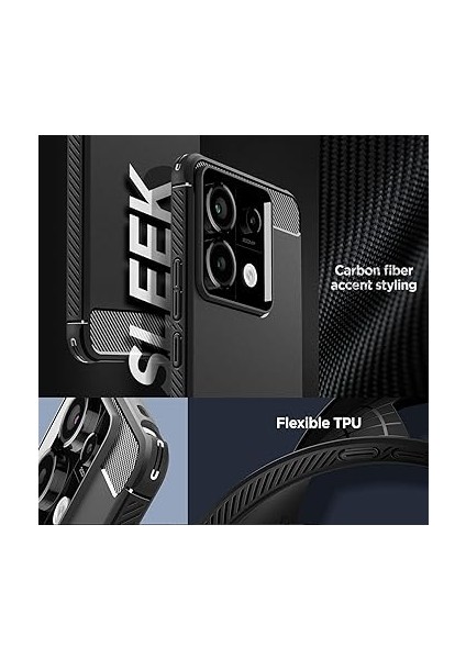 Xiaomi Redmi Note 13 Pro 5g / Poco X6 5g Kılıf Rugged Armor Matte Black - ACS07254 modelleri