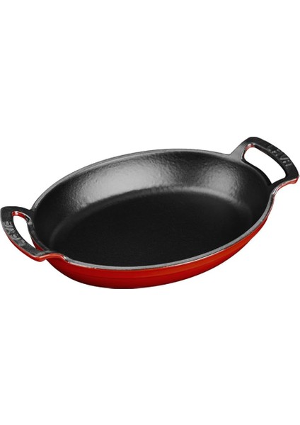 Metal Oval Kuplu Döküm Tava 27X20, Kırmızı modelleri