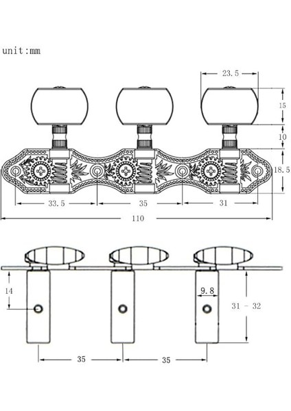 1 Pa 1:18 Siyah Klasik Gitar Akort Başlığı Klasik Gitar Veya Flamenko Gitar Için Akort Burguları Siyah indirimleri