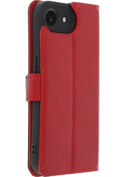 iPhone 16E Kılıf Trend S Plus Kapaklı Kılıf - KIRMIZI-(5796) - N206J250-M87206 modelleri