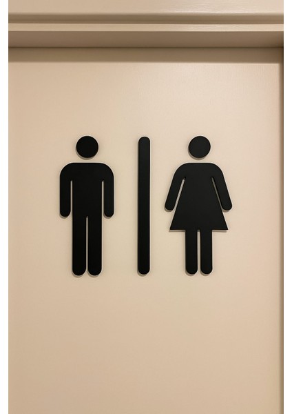 3D Baskı Erkek Kadın Tuvalet Kapı Işareti – Wc Kapı Tabelası