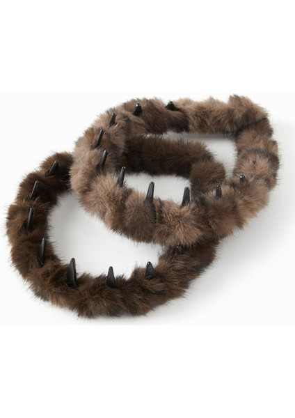 Yumuşak Kürklü Dekorlu Geçmeli Taç- 2li Paket