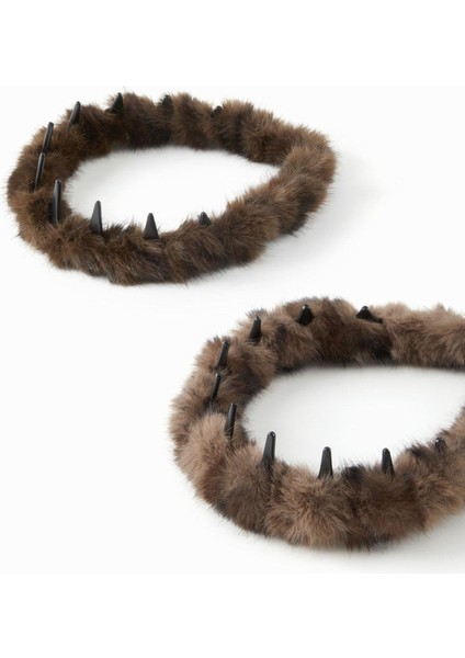 Yumuşak Kürklü Dekorlu Geçmeli Taç- 2li Paket modelleri