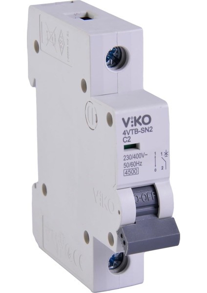4VTB-1C02 Otomatik Sigorta 4,5ka C Tipi 1 Kutup 02A