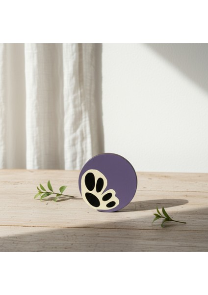 Ahşap Bardak Altlığı Seti Kelebek Desenli 4 Adet fırsatları