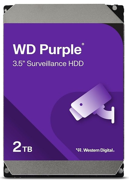 Digital 2tb Wd Mor Gözetim Dahili Sabit Disk HDD - Sata 6 Gb/s, 64 MB Önbellek, 3.5" - WD23PURZ