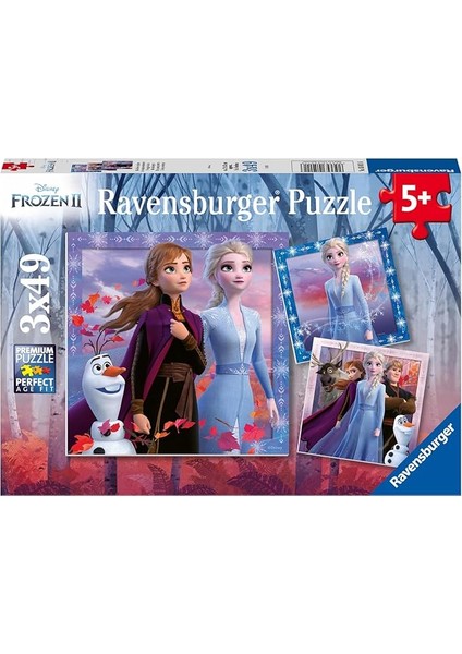 Puzzle 3X49 Parça Disney Frozen 2 Renkli 6+