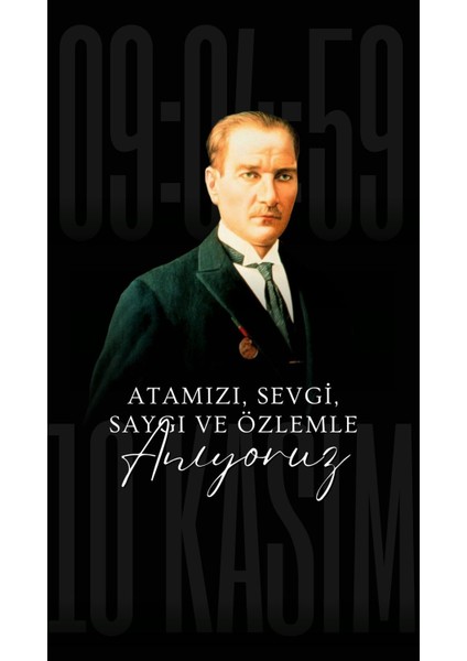 10 Kasım Atatürk'ü Anma Günü Okul Etkinlik Kumaş Pano 150X200 cm