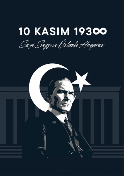 10 Kasım Atatürk'ü Anma Günü Okul Etkinlik Kumaş Pano 150X200 cm