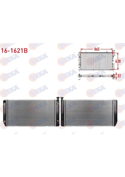 VEKA-16-1621B - Su Radyatoru Brazıng Chevrolet Tahoe 1995-1997 A-T