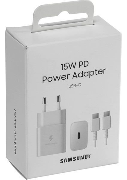 15 Watt USB Type-C Hızlı Şarj, Veri Kablolu Şarj Cihazı, Beyaz