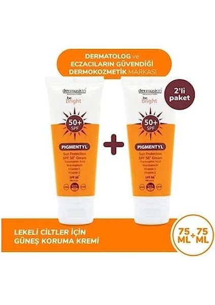 Dermoskin Be Bright Pigmentyl Spf 50+ Krem 75 ml - 2&apos;li