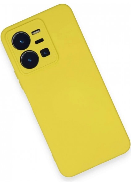 Vivo Y35 Kılıf Nano Içi Kadife Silikon - Sarı (K95) modelleri