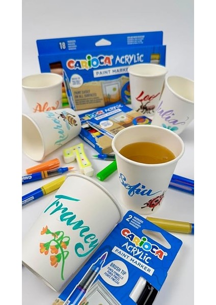 Akrilik Paint Marker Su Bazlı Fırça Uçlu 5'li fırsatları