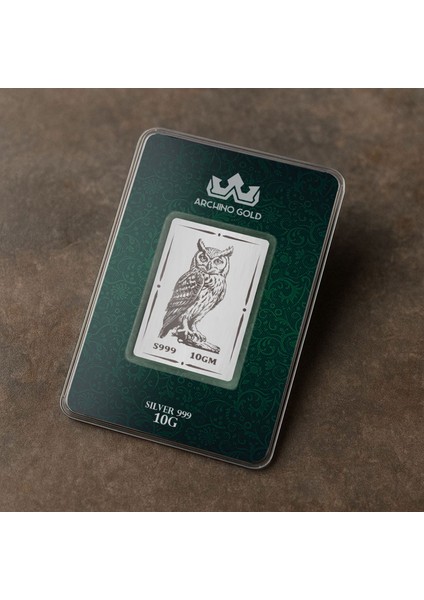 Hediyelik 10 Gram Gecenin Sessizliğini ve Bilgeliği Taşıyan Baykuş Temalı 999 Ayar Gümüş KÜLÇESI-734