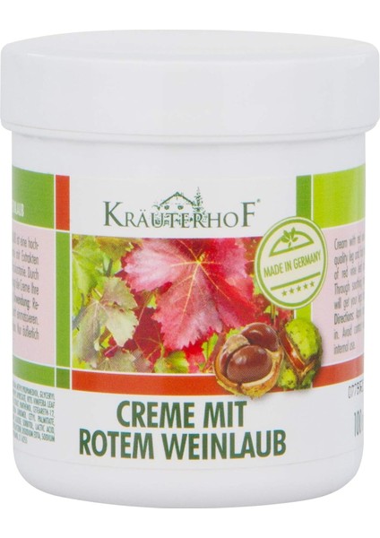 Krauterhof Kırmızı Asma Yaprağı Kremi 100 ml