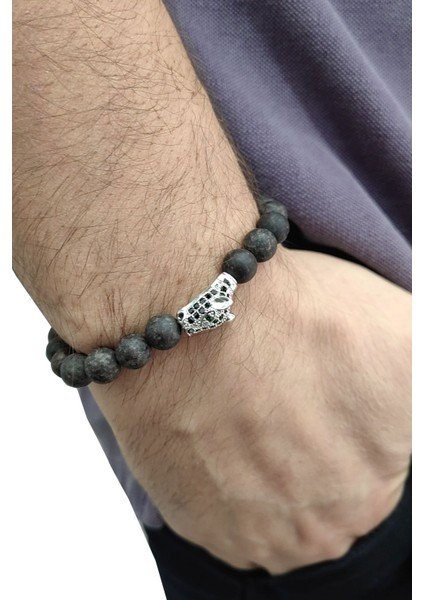 Lastikli Doğal Kahverengi Jasper Taşlı Erkek Bileklik EY39 modelleri