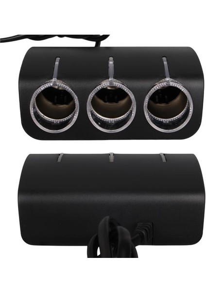 1528 12-24V Tek USB Girişli 120W 80CM Kablolu 3'lü Araç Çakmak Çoklayıcı fırsatları