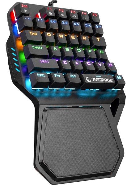 KB-R77 Palm Mekanik Rgb Aydınlatmalı Blue Switch 36 Tuş Gaming Klavye+Logitech Kaymaz Tabanlı Oyuncu Mouse Pad Set indirimleri