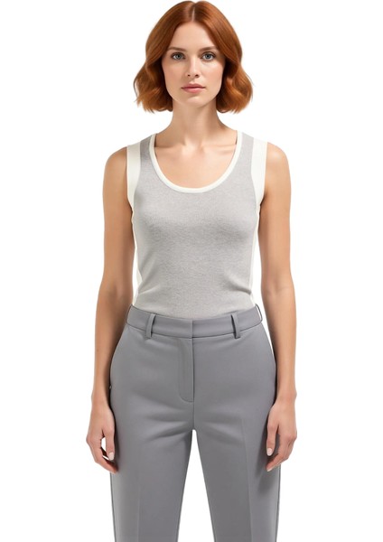 Kadın Bisiklet Yaka Kolsuz Triko Üst Şık ve Konforlu Günlük Giyim Seçeneği Kaliteli Şık Rahat modelleri